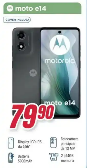 Trony moto e14 motorola offerta