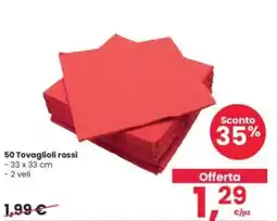 Interspar 50 Tovaglioli rossi offerta