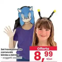 Interspar Set travestimento carnevale bimbo o bimba offerta