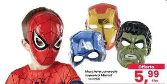 Interspar Maschere carnevale supereroi Marvel offerta