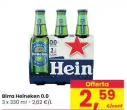 Interspar Birra Heineken 0.0 offerta