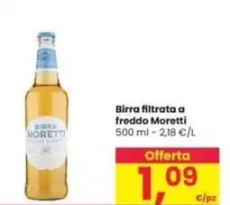 Interspar Birra filtrata a freddo Moretti offerta