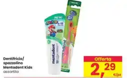 Interspar Dentifricio/ spazzolino Mentadent Kids assortito offerta