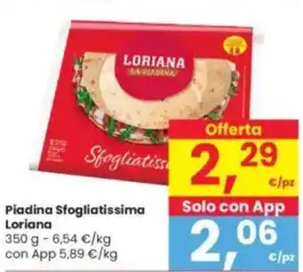 Interspar Piadina Sfogliatissima Loriana offerta