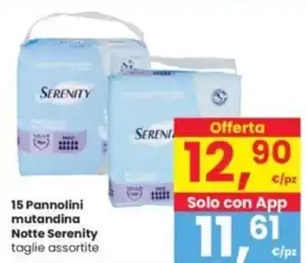 Interspar 15 Pannolini mutandina Notte Serenity offerta