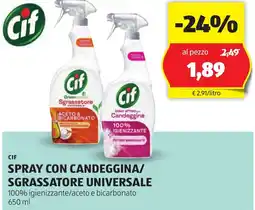 ALDI CIF Spray con candeggina/ sgrassatore universale offerta