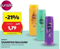 ALDI SUNSILK Shampoo/balsamo offerta