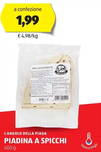 ALDI L'ANGOLO DELLA PIADA Piadina a spicchi offerta