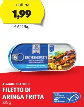 ALDI ALMARE SEAFOOD Filetto di aringa fritta offerta