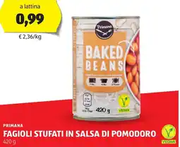 ALDI PRIMANA Fagioli stufati in salsa di pomodoro offerta