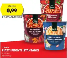 ALDI Piatti pronti istantanei LE GUSTO offerta