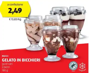 ALDI Gelato in bicchieri MUCCI offerta