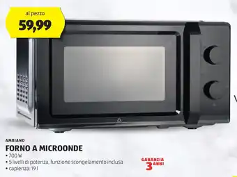 ALDI AMBIANO Forno a microonde offerta