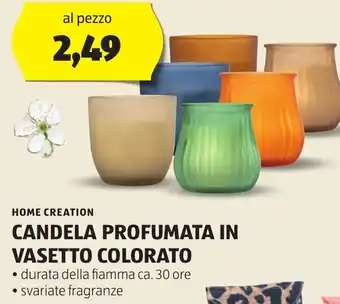 ALDI HOME CREATION Candela profumata in vasetto colorato offerta