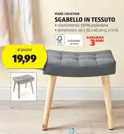 ALDI Sgabello in tessuto HOME CREATION offerta