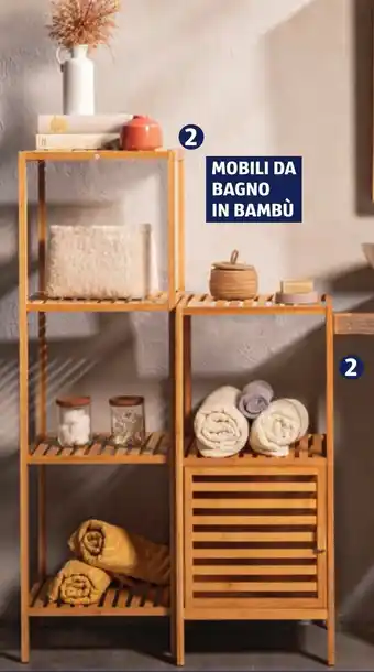 ALDI HOME CREATION Mobili da bagno in bambù offerta