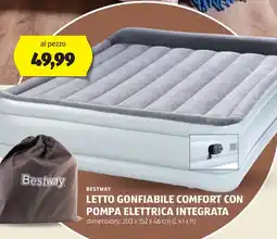 ALDI BESTWAY Letto gonfiabile comfort con pompa elettrica integrata offerta