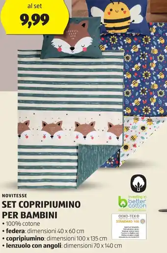 ALDI NOVITESSE Set copripiumino per bambini offerta