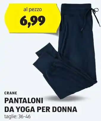 ALDI CRANE Pantaloni da yoga per donna offerta