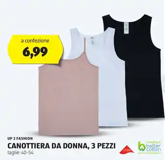 ALDI UP 2 FASHION Canottiera da donna, 3 pezzi offerta