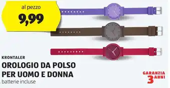 ALDI KRONTALER Orologio da polso per uomo e donna offerta