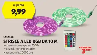 ALDI CASALUX Strisce a led rgb da 10 m offerta