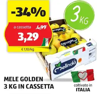 ALDI Mele golden in cassetta offerta