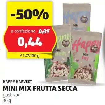 ALDI HAPPY HARVEST Mini mix frutta secca offerta