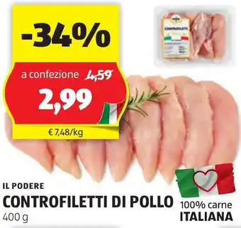 ALDI IL PODERE Controfiletti di pollo offerta