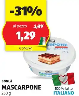 ALDI Mascarpone BONLÀ offerta