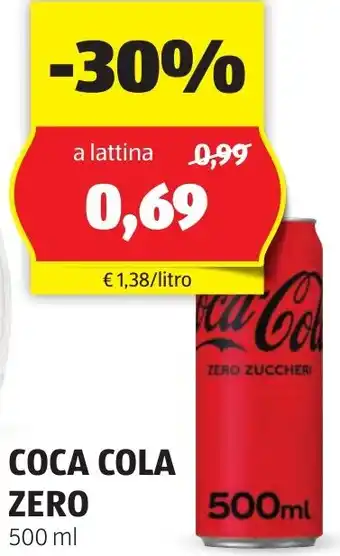 ALDI COCA COLA Zero offerta