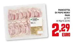 Panorama Pancetta di pepe nero PAM offerta