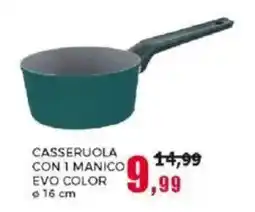 Happy Casa Pedrini casseruola con 1 manico evo color offerta