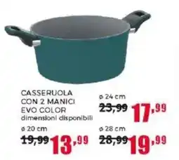 Happy Casa Pedrini casseruola con 2 manici evo color offerta