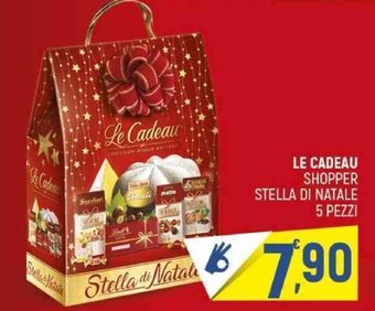Le Cadeau Shopper Stella Di Natale 5 pezzi