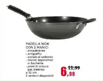 Happy Casa Padella wok con 2 manici offerta