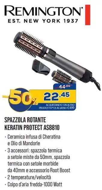 Euronics REMINGTON EST. NEW YORK 1937 SPAZZOLA ROTANTE KERATIN PROTECT AS8810 offerta