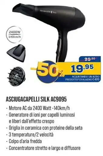 Euronics ASCIUGACAPELLI SILK AC9095 offerta