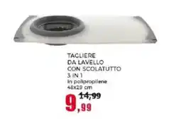 Happy Casa Tagliere da lavello con scolatutto 3 in 1 offerta