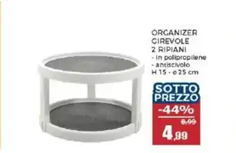 Happy Casa Organizer girevole 2 ripiani offerta