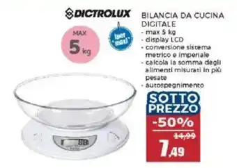 Happy Casa Dictrolux bilancia da cucina digitale offerta