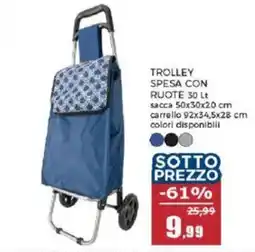 Happy Casa Trolley spesa con ruote offerta