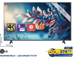 Euronics 75ur78006lk - led smart tv 75" offerta