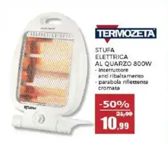 Happy Casa Termozeta stufa elettrica al quarzo 800w offerta