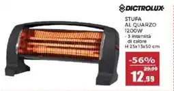 Happy Casa Dictrolux stufa al quarzo 1200w offerta