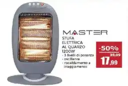 Happy Casa MASTER STUFA ELETTRICA AL QUARZO 1200w offerta