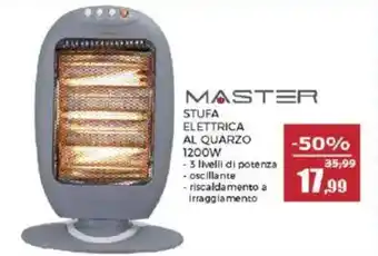 Happy Casa MASTER STUFA ELETTRICA AL QUARZO 1200w offerta