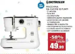 Happy Casa Dictrolux macchina da cucire 12 punti offerta