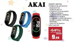 Happy Casa Akai smart watch fitness bluetooth offerta