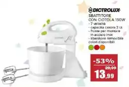 Happy Casa Dictrolux sbattitore con ciotola 150w offerta